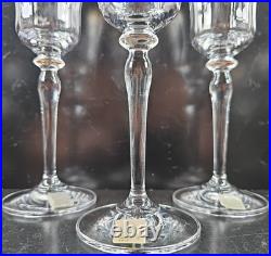11 Mikasa Jamestown Gold Water Goblets Set Elegant Crystal Optical Stemware Lot