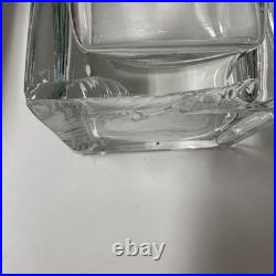 11pc VTG MCM Luigi Bormioli Crystal CLEAR/GREEN Set 10 Glasses and 1 Decanter