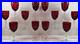 12 Cristal D’Arques Antique Ruby Water Goblets Set Elegant Cut Etch Stemware Lot