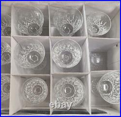 12 Glass Waterford Crystal Lismore 1952 Glassware Set with Carry Case