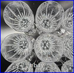 12 Mikasa Arctic Lights Water Goblets Set Elegant Crystal Clear Cut Stemware Lot