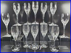 12 Mikasa Arctic Lights Wine Glasses Set Elegant Crystal Clear Cut Stemware Lot