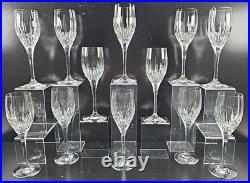 12 Mikasa Arctic Lights Wine Glasses Set Elegant Crystal Clear Cut Stemware Lot