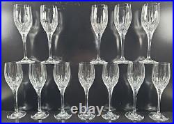 12 Mikasa Arctic Lights Wine Glasses Set Elegant Crystal Clear Cut Stemware Lot