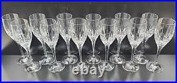 12 Mikasa Arctic Lights Wine Glasses Set Elegant Crystal Clear Cut Stemware Lot