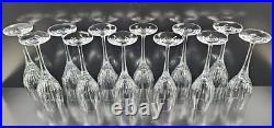 12 Mikasa Arctic Lights Wine Glasses Set Elegant Crystal Clear Cut Stemware Lot