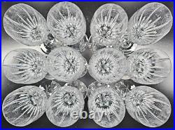 12 Mikasa Arctic Lights Wine Glasses Set Elegant Crystal Clear Cut Stemware Lot