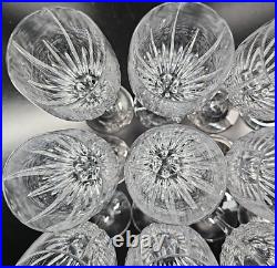 12 Mikasa Arctic Lights Wine Glasses Set Elegant Crystal Clear Cut Stemware Lot