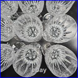 12 Mikasa Arctic Lights Wine Glasses Set Elegant Crystal Clear Cut Stemware Lot