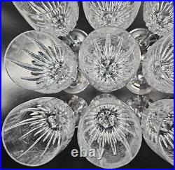 12 Mikasa Arctic Lights Wine Glasses Set Elegant Crystal Clear Cut Stemware Lot