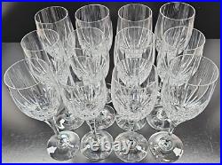 12 Mikasa Arctic Lights Wine Glasses Set Elegant Crystal Clear Cut Stemware Lot