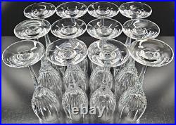 12 Mikasa Arctic Lights Wine Glasses Set Elegant Crystal Clear Cut Stemware Lot