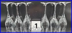 12 Mikasa Arctic Lights Wine Glasses Set Elegant Crystal Clear Cut Stemware Lot