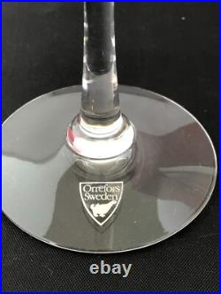 12 NIB Vintage Orrefors Crystal OPTICA Symphony Wine Glass 8 5/8 Gunnar Cyren