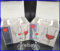 12 Royal Crystal Rock Opera Wine Goblets Box Set 7.75 Oz Clear RCR Luxion Italy