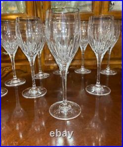 12 Set Mikasa Arctic Lights 9 Water Goblets Crystal Glass Vertical Cut Platinum 12 Set Mikasa Arctic Lights 9 Water Goblets Crystal Glass Vertical Cut Platinum