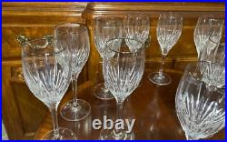 12 Set Mikasa Arctic Lights 9 Water Goblets Crystal Glass Vertical Cut Platinum 12 Set Mikasa Arctic Lights 9 Water Goblets Crystal Glass Vertical Cut Platinum