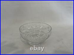 12 Stuart English Crystal Finger / Dessert / Fruit Bowls Set Vtg