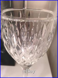 12Pc Set Ralph Lauren Aston Crystal Rain Drop Glasses DOF Wine Champagne Goblet