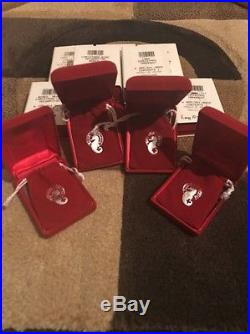 13 pcs Waterford Crystal 12 Days Of Christmas Ornaments Set 1982 -1995 Mint NEW