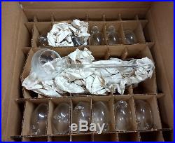14 PC Hand Blown Crystal Moderno Riekes Crisa Punch Bowl Set with Ladle Vintage 92
