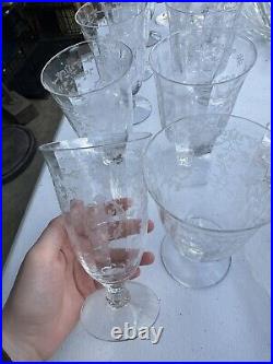155 piece vintage Cambridge Crystal Glassware Set