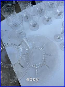 155 piece vintage Cambridge Crystal Glassware Set