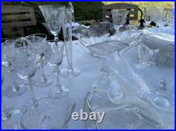 155 piece vintage Cambridge Crystal Glassware Set