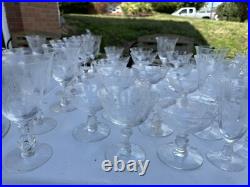 155 piece vintage Cambridge Crystal Glassware Set