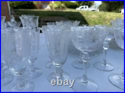 155 piece vintage Cambridge Crystal Glassware Set