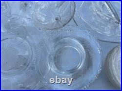 155 piece vintage Cambridge Crystal Glassware Set