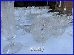 155 piece vintage Cambridge Crystal Glassware Set