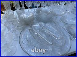 155 piece vintage Cambridge Crystal Glassware Set