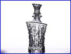 15lb Authentic Set Crystal Decanter 6 Glass Bottle Whisky Wine Stopper cognac #3