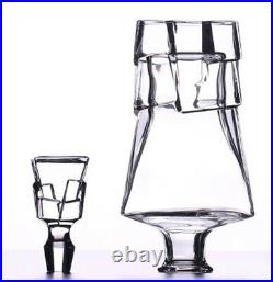 15lb Authentic Set Crystal Decanter 6 Glass Bottle Whisky Wine Stopper cognac #6