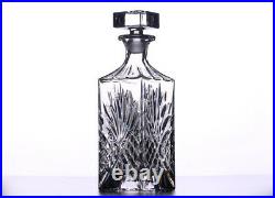 15lb Authentic Set Crystal Decanter 6 Glass Bottle Whisky Wine Stopper cognac #9
