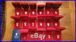 18 pcs Waterford Crystal 12 Days Of Christmas Ornaments Set 1978 1995 inc 1982