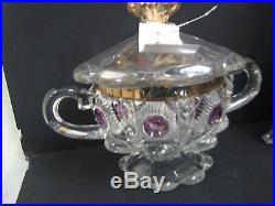 1900 EAPG Crystal Bullseye & Daisy Glassware 4 pc set