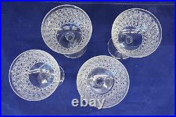 1930's Baccarat Old Rohan Crystal Glass Cordial Stem Glass Set of 4 3 9/16