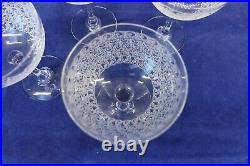 1930's Baccarat Old Rohan Crystal Glass Cordial Stem Glass Set of 4 3 9/16