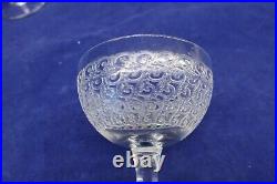 1930's Baccarat Old Rohan Crystal Glass Cordial Stem Glass Set of 4 3 9/16