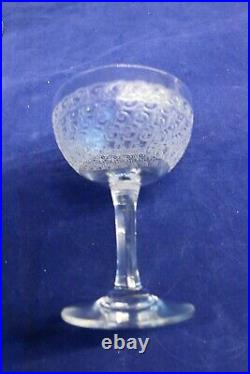 1930's Baccarat Old Rohan Crystal Glass Cordial Stem Glass Set of 4 3 9/16