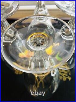 1950's Mid Mod Water Goblet Royal Leerdam Juliana Queen Netherland Set Of 6