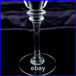 1960's New York Vintage Crystal Clear Solid Round Coctail Martini Glasses Set 2