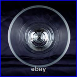 1960's New York Vintage Crystal Clear Solid Round Coctail Martini Glasses Set 2