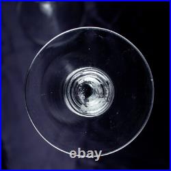 1960's New York Vintage Crystal Clear Solid Round Coctail Martini Glasses Set 2