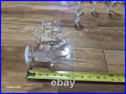 1960s Stuart English Fine Crystal ARIEL Air Twist Wine Glasses Set of 24