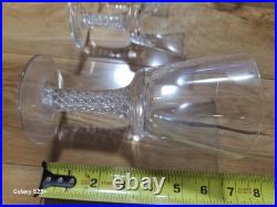 1960s Stuart English Fine Crystal ARIEL Air Twist Wine Glasses Set of 24