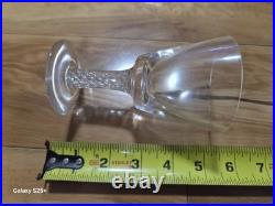 1960s Stuart English Fine Crystal ARIEL Air Twist Wine Glasses Set of 24