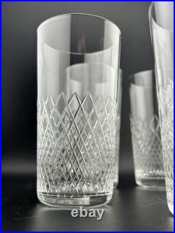 1960s Vintage Cut Stuart Crystal Highball Glasses Set of 5 5? Braemar Pattern